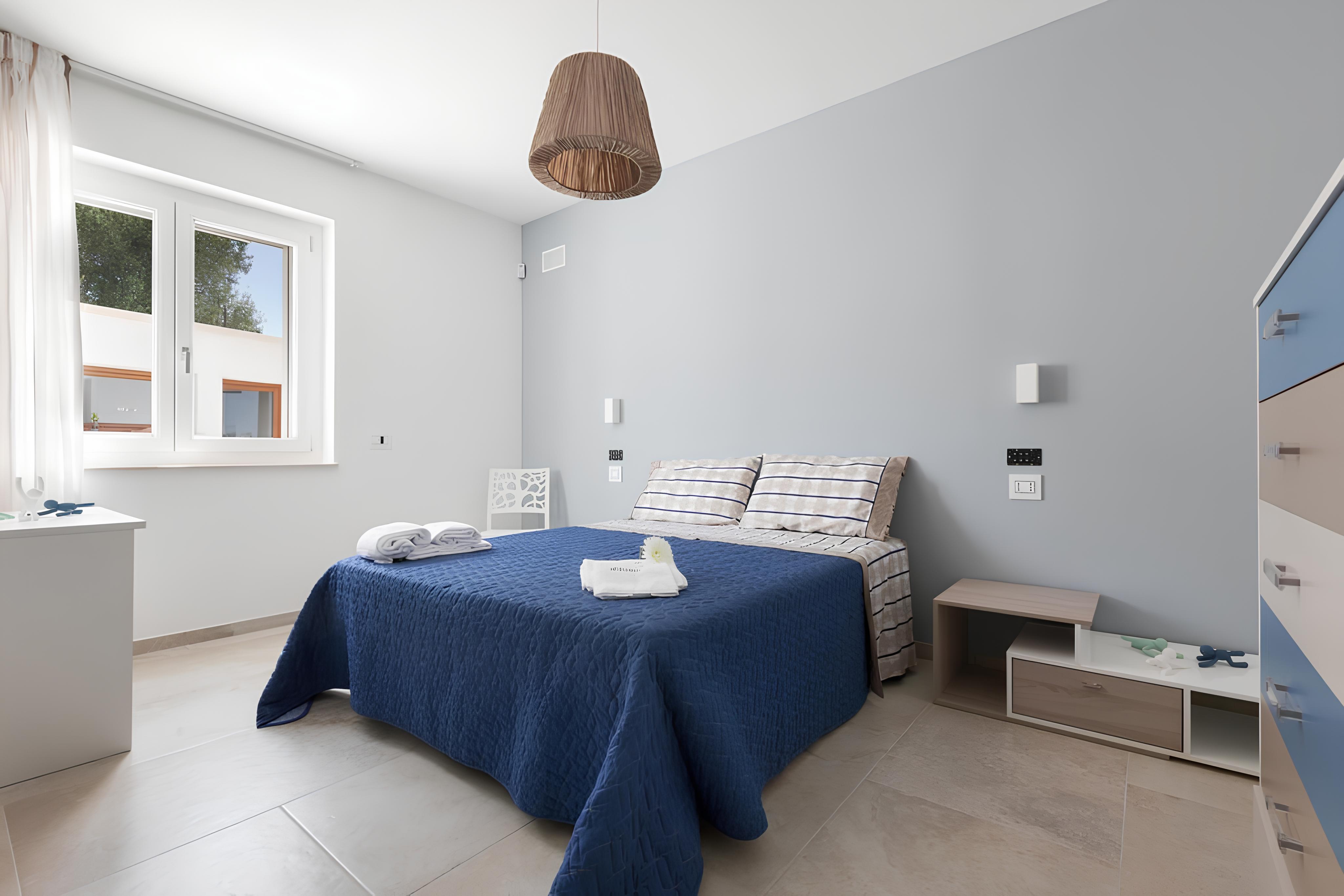 Bedroom with soft tones and natural light